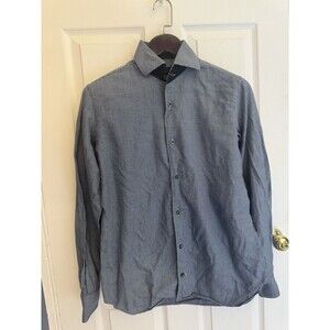 CORNELIANI Mens Dress Shirt Micro Houndstooth Made in ITALY $200 Sz 15.5 / 35